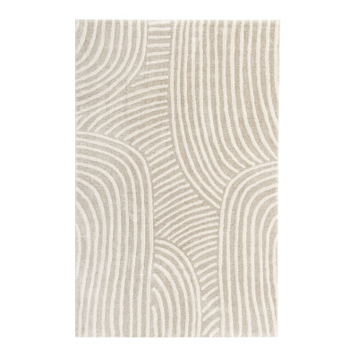 Billede af Graphic beige - maskinvævet tæppe