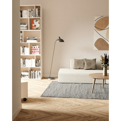 Cotton rug steel grey - kludetæppe