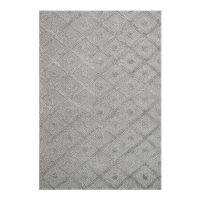 Doria Circle grå - maskinvævet tæppe
