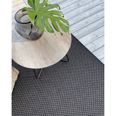 Pampero charcoal – fladvævet tæppe