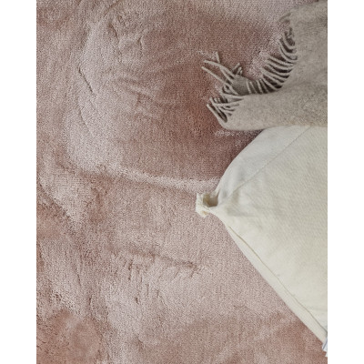 Cozy dusty pink - maskinvævet tæppe