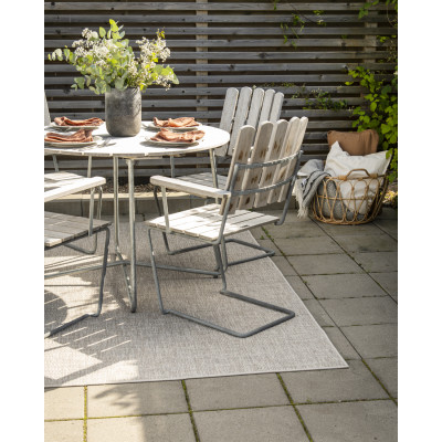 Rivas taupe - fladvævet tæppe