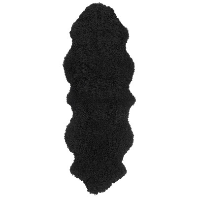 Curly sort - dobbelt krøllet fåreskind