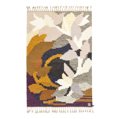 Klockranka - håndvævet uldtæppe