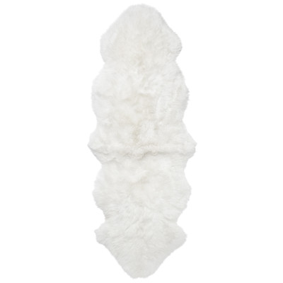 Gently hvid - dobbelt langhåret fåreskind