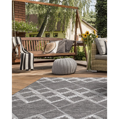 Athena Kilim grå – fladvævet tæppe