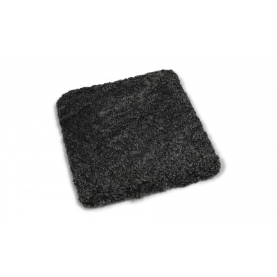 Curly pad mørkegrå - firkantet stolehynde med polstring i krøllet fåreskind