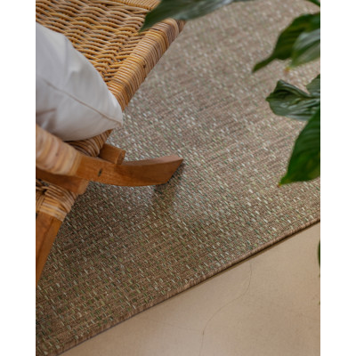 Palma Plain grøn - fladvævet tæppe