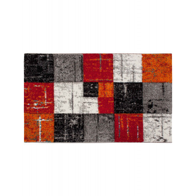 London square rød/orange - dørmåtte