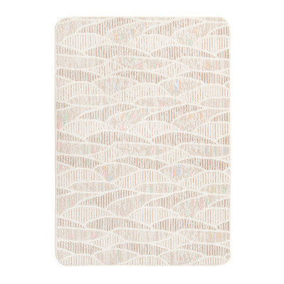 Vermont lys beige tæppe med gummibagside