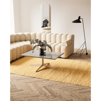 Cotton rug burnished amber - kludetæppe