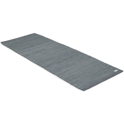 Cotton rug steel grey - kludetæppe