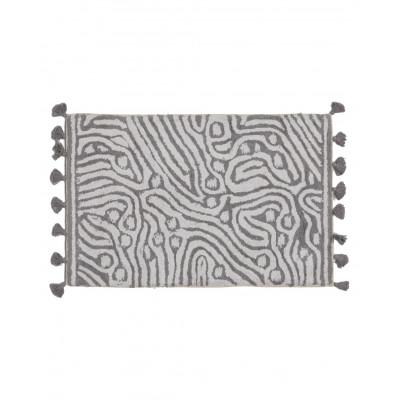 Maze titanium/hvid - bademåtte
