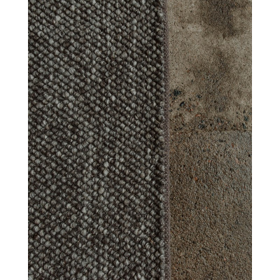 Sarek gråbrun - håndvævet uldtæppe
