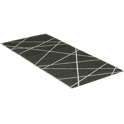 Line sort-hvid - plasttæppe