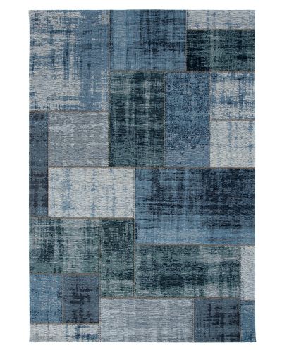 Carlucci blå - maskinvævet tæppe