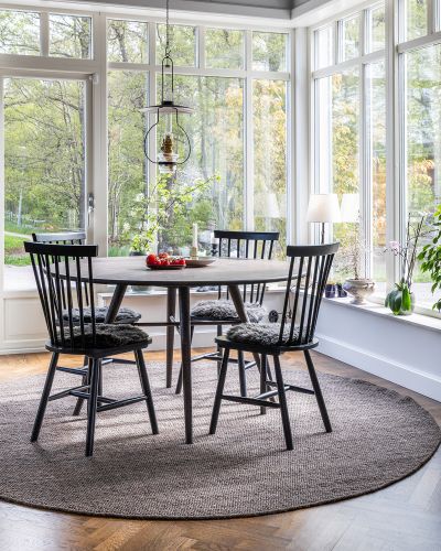 Gotland brun - håndvævet uldtæppe