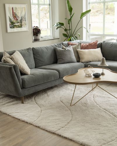 Nimbus Wave linen - ryatæppe