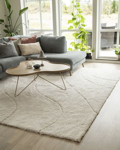 Nimbus Wave linen - ryatæppe