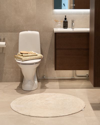 Cyklon rund natur - bademåtte