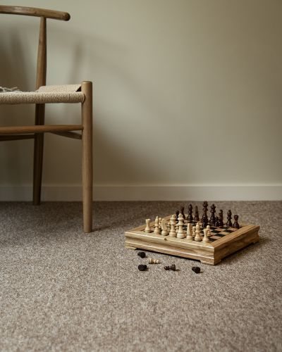 Atlas beige - væg til væg-tæppe