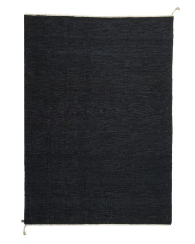Sofiero sort - håndvævet uldtæppe