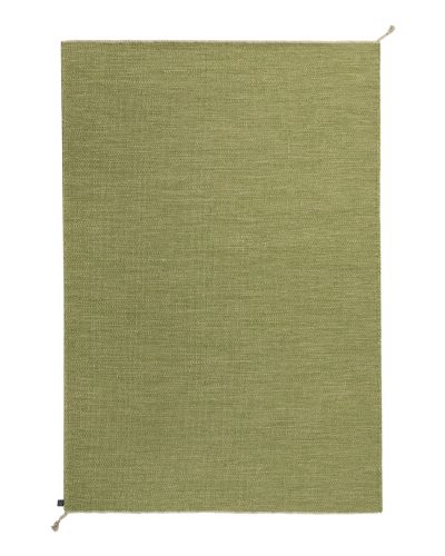 Sofiero lysegrøn - håndvævet uldtæppe