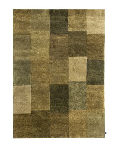 Lumbini grøn - håndknyttet tæppe