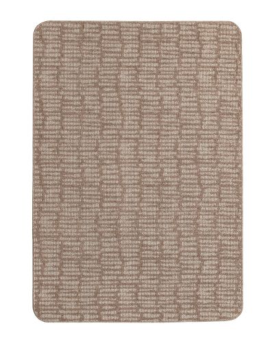 Albion mørk beige - tæppe med gummibagside