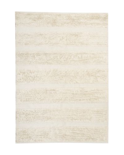 Astoria white - håndvævet uldtæppe