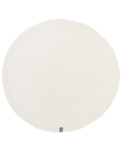 Atlas hvid - håndvævet uldtæppe