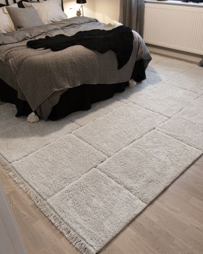 Berber Brick hvid - ryatæppe