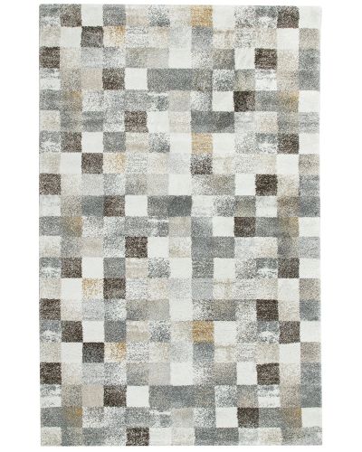 Chess grå-creme - maskinvævet tæppe