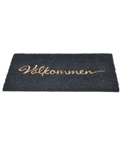 Välkommen kokosfiber sort - dørmåtte