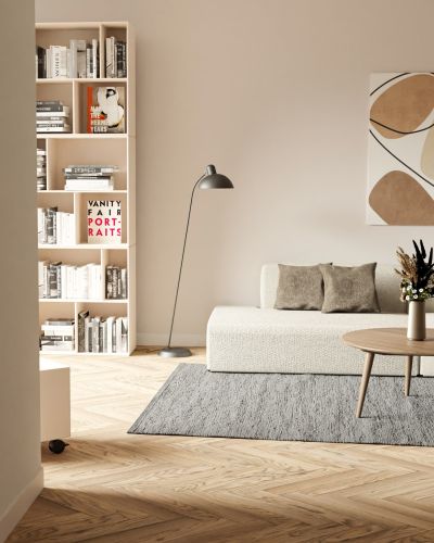 Cotton rug steel grey - kludetæppe