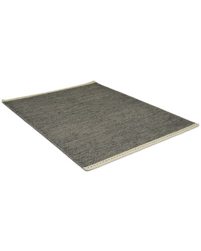 Koster sort - håndvævet uldtæppe