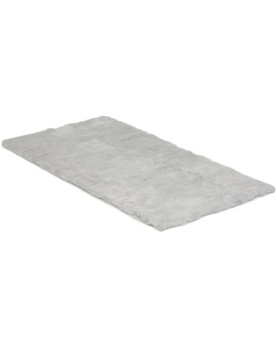 Rabbit fur grå - maskinlavet tæppe