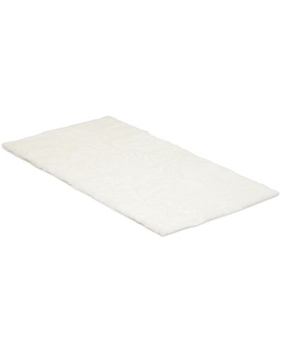 Rabbit fur hvid - maskinlavet tæppe