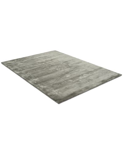 Sky lysegrå - håndtuftet bambustæppe