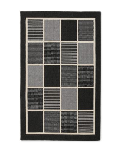 Fenix sort - fladvævet tæppe