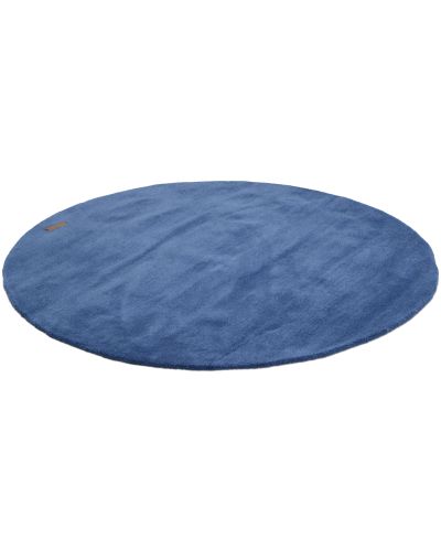 Olivia blå - håndtuftet uldtæppe