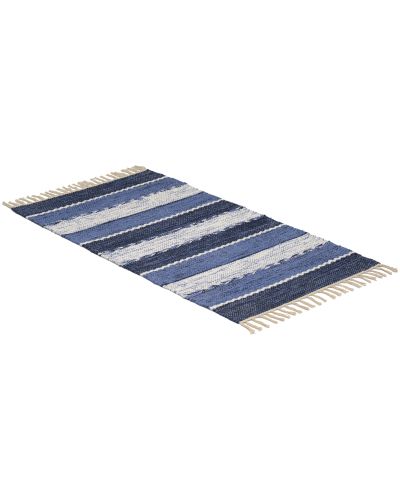 Skaftö blå - kludetæppe