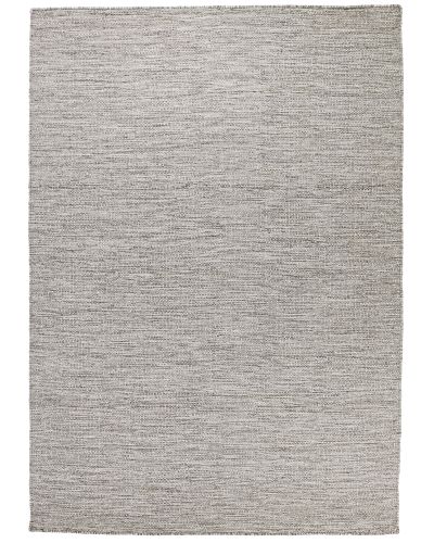 Eden grå - håndvævet uldtæppe