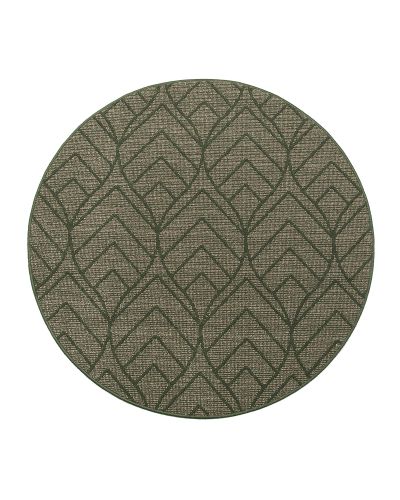 Fiore rund grøn - tæppe med gummibagside