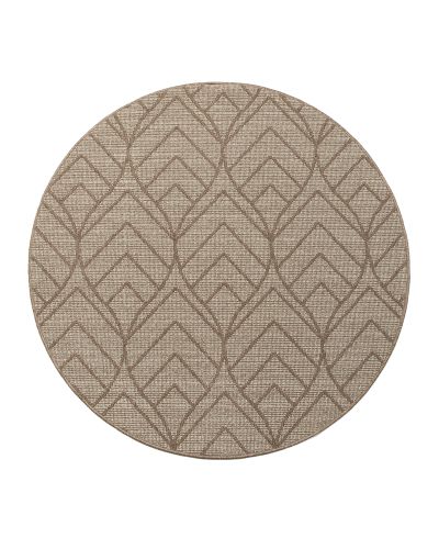 Fiore rund linen - tæppe med gummibagside