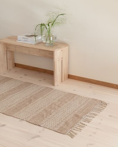 Freya beige - kludetæppe