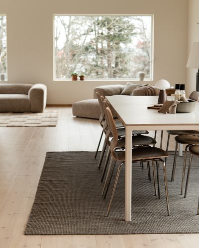 Kolding graphite - håndvævet uldtæppe