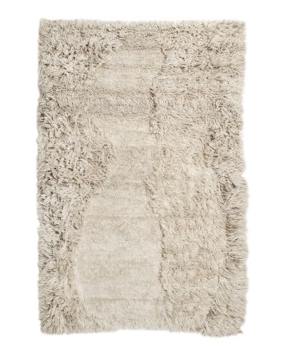 Lazy natur - håndvævet uldtæppe