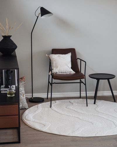 Levels hvid - maskinvævet tæppe