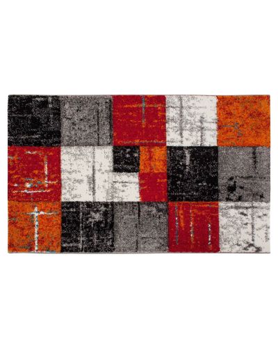 London square rød/orange  - dørmåtte